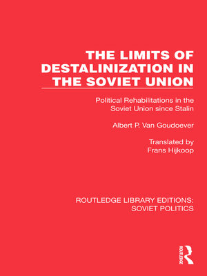 cover image of The Limits of Destalinization in the Soviet Union